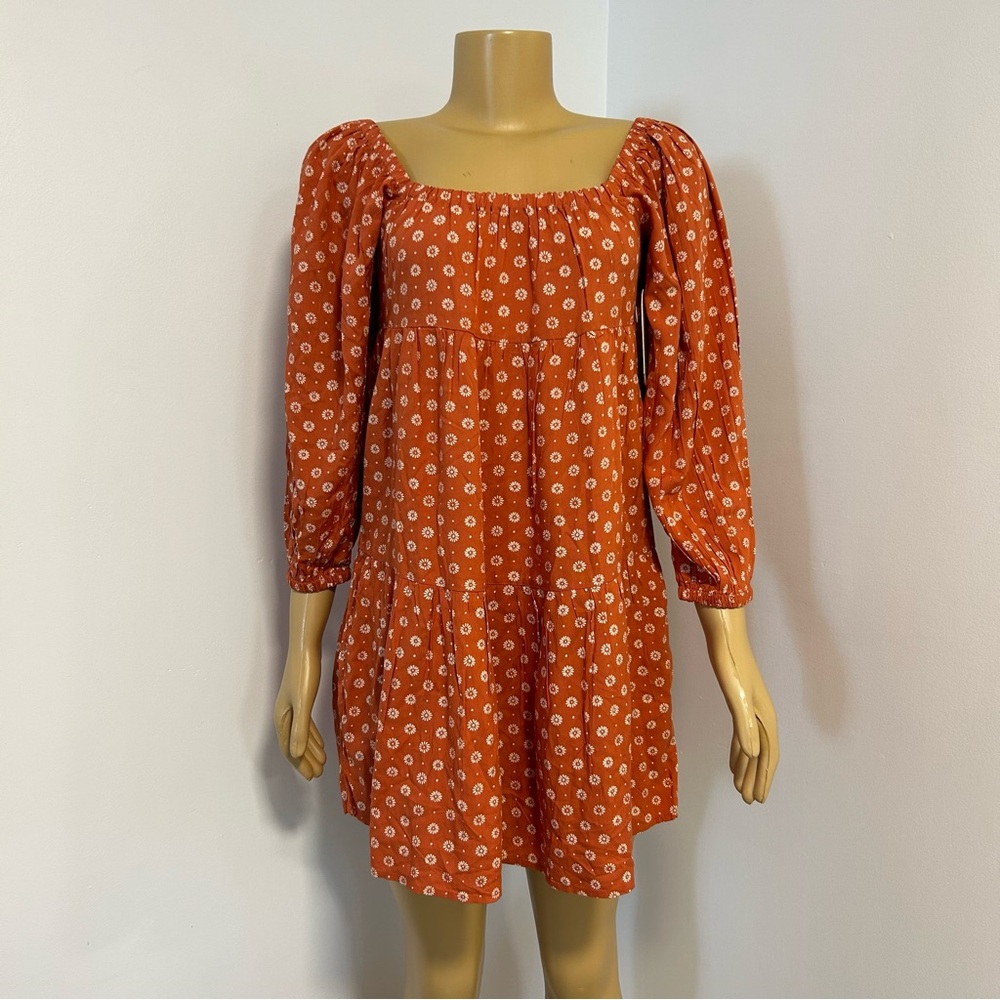 Billabong Orange Floral Mini Dress